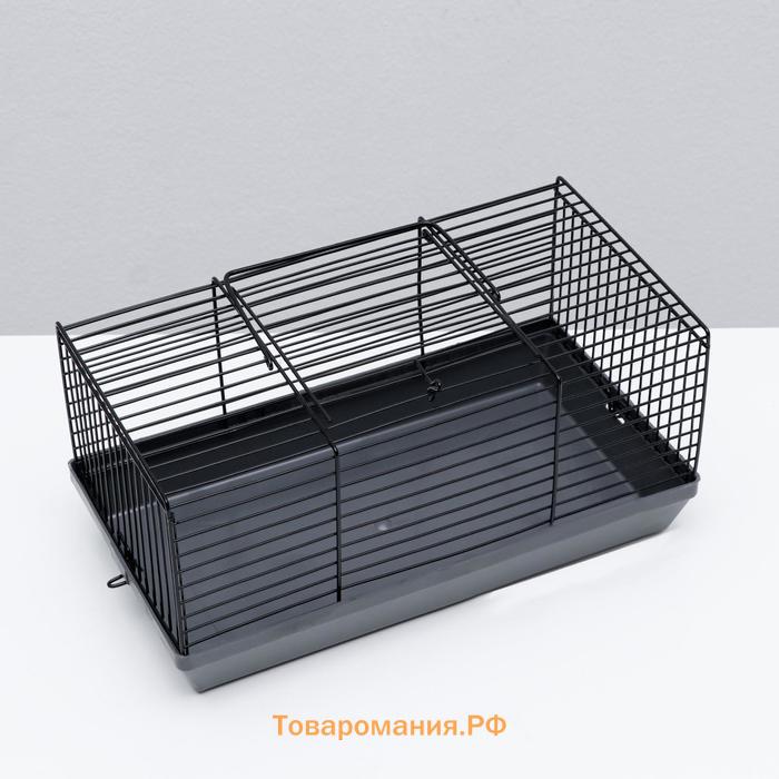 Клетка-мини для грызунов "Пижон" №1-1, с наполнением, 27 х 15 х 13 см, серая
