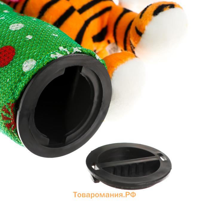 Мягкая игрушка-копилка «Тигр в шапке», 20 см, цвета МИКС
