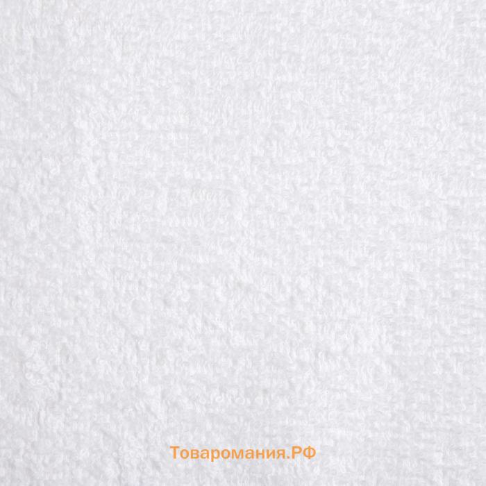 Полотенце махровое Экономь и Я 30х60 см, цв. белый, 100% хлопок, 320 гр/м2