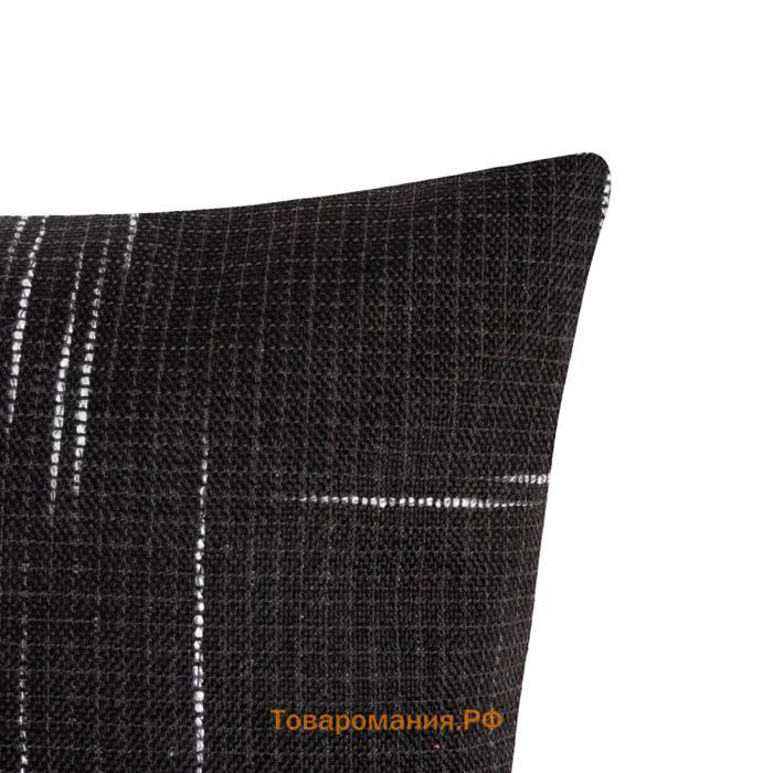 Наволочка декоративная  «Классика», цвет чёрный, 43*43 см, 100% п/э