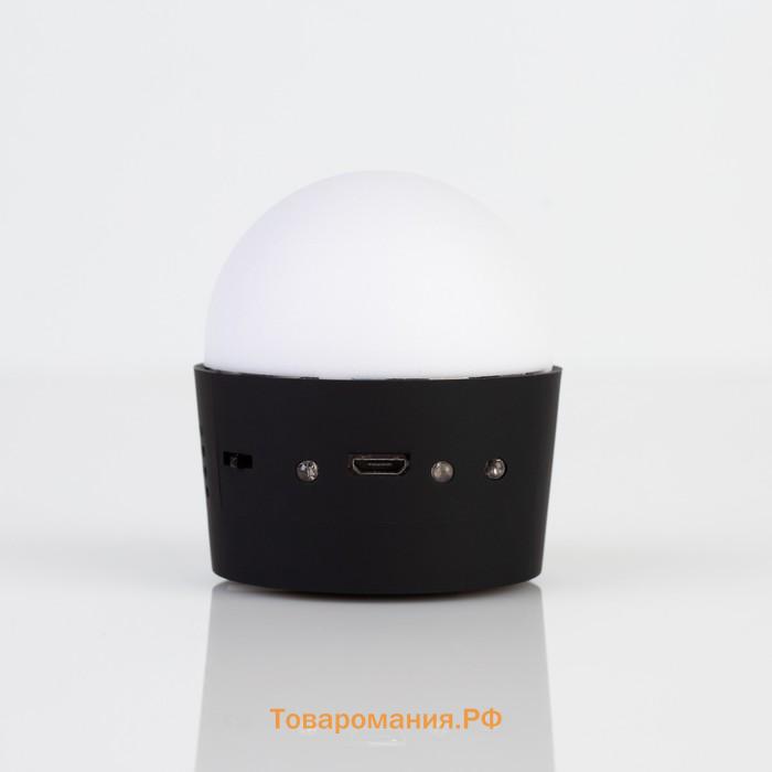 Проектор «Мини диско-шар» 8 см, реакция на звук, 5 В, свечение RGB