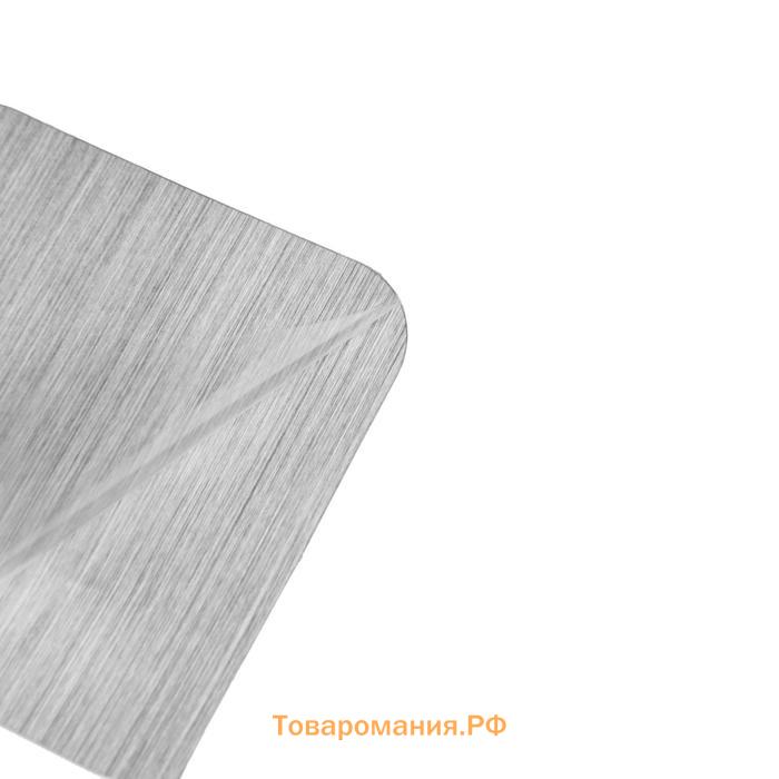 Комплект настенных держателей ТУНДРА с клейкой поверхностью, 60×60×10 мм, цвет никель