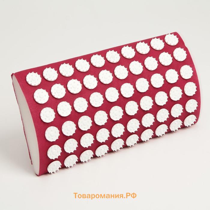 Аппликатор Кузнецова, валик для поясницы, спанбонд, красный, 19 x 32 см.