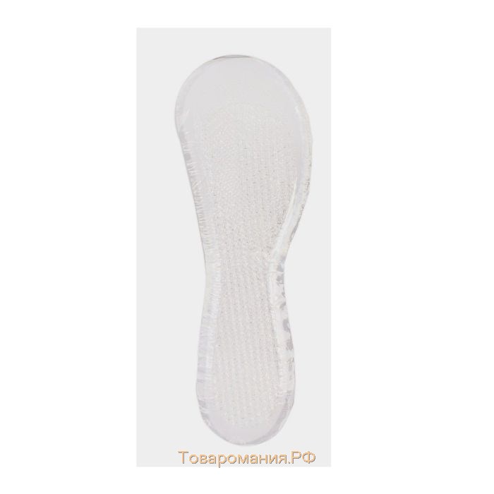 Полустельки для обуви, универсальные, массажные, силиконовые, 20,5 × 7 см, пара, цвет прозрачный