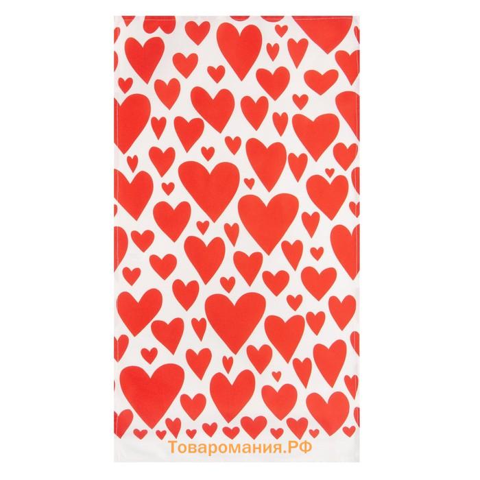 Кухонный набор  Red hearts, полотенце 40х73 см, прихватка 19х19 см, фартук 60х65 см