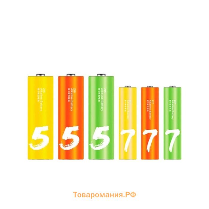 Набор алкалиновых батареек Xiaomi ZMI Rainbow (12 АА + 12 ААА), LR24-BOX, 1.5 В, 24 шт.