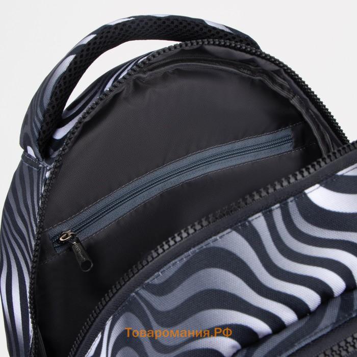 Рюкзак из текстиля на молнии, Erich Krause, 1 карман, цвет чёрный