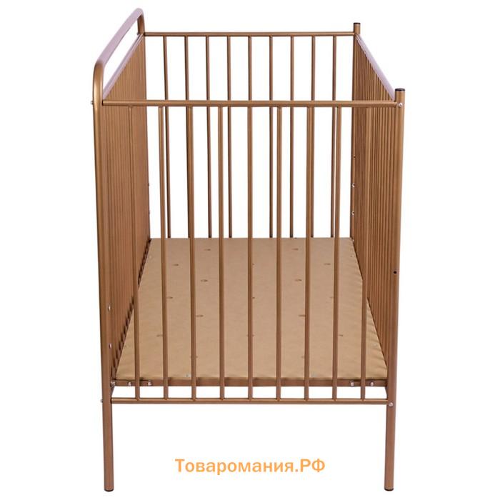 Кроватка-трансформер Polini kids Vintage 400, детская, металлическая, цвет золотистый