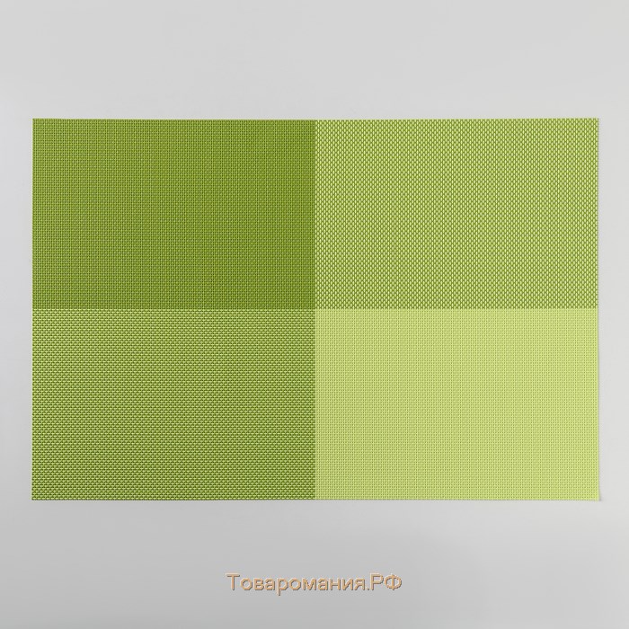 Салфетка сервировочная на стол «Настроение», 45×30 см, цвет зелёный