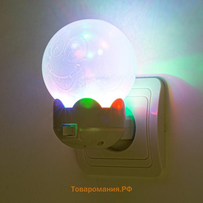 Ночник "Шарики" LED белый 7х7х11 см RISALUX