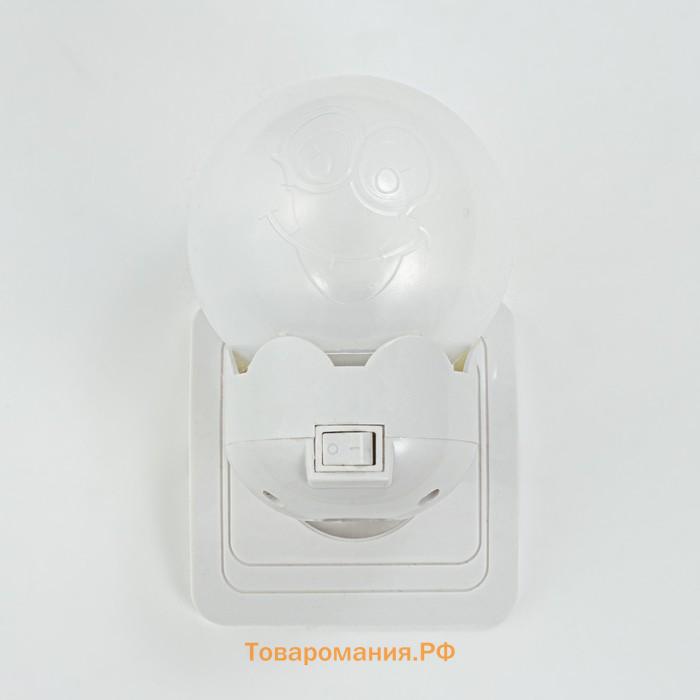 Ночник "Шарики" LED белый 7х7х11 см RISALUX