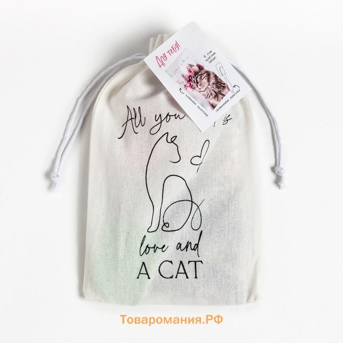 Набор подарочный  Flower cat: полотенце 40х73 см, лопатка