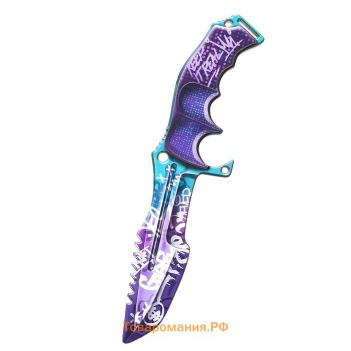 Сувенир, деревянное оружие, нож охотничий «Граффити», 25 см.