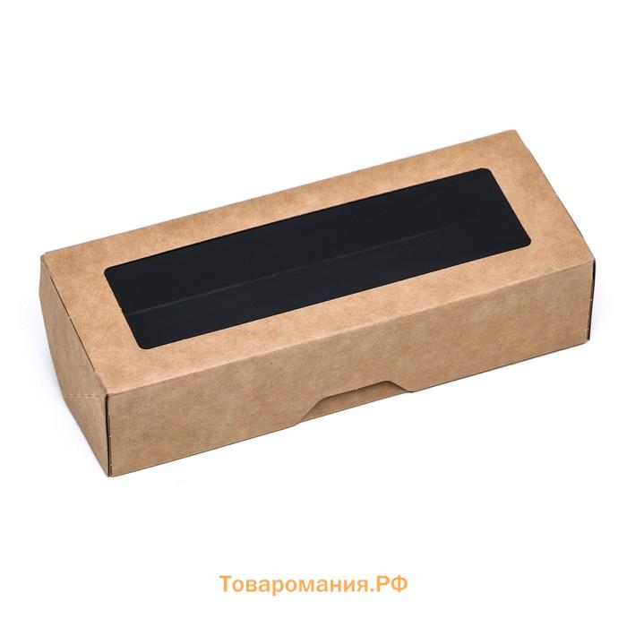 Контейнер на вынос, чёрный вельвет, 17×7×4 см, 500 мл