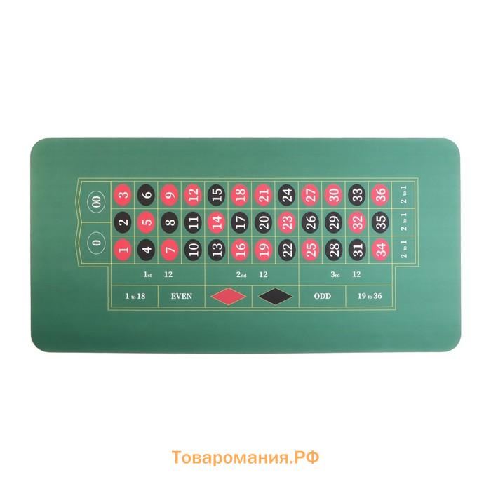Сукно для игры в рулетку, прорезиненный, 120 х 60 см, толщина 3 мм