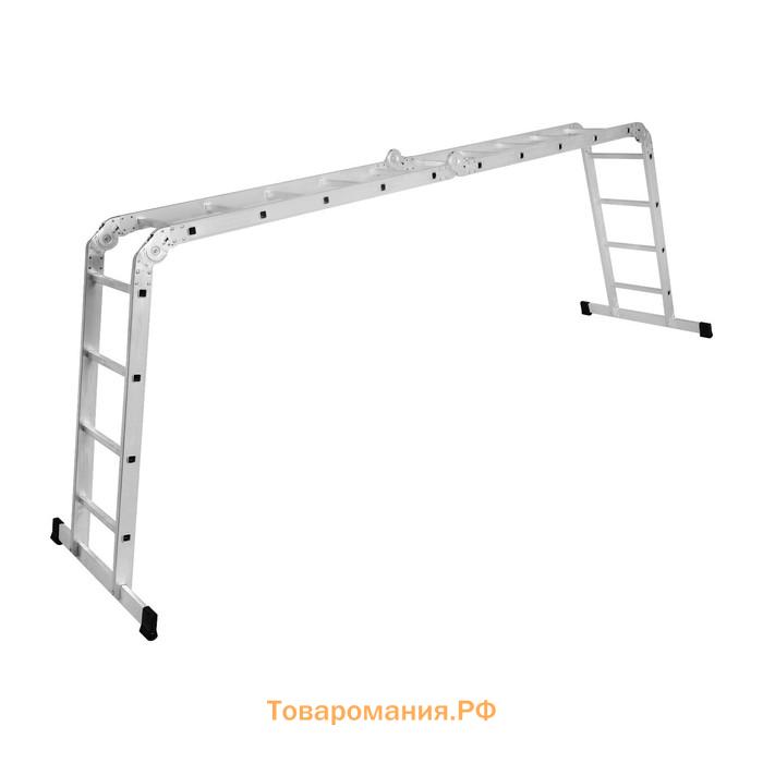Лестница-трансформер ТУНДРА, алюминиевая, 4×5×5×4 ступени