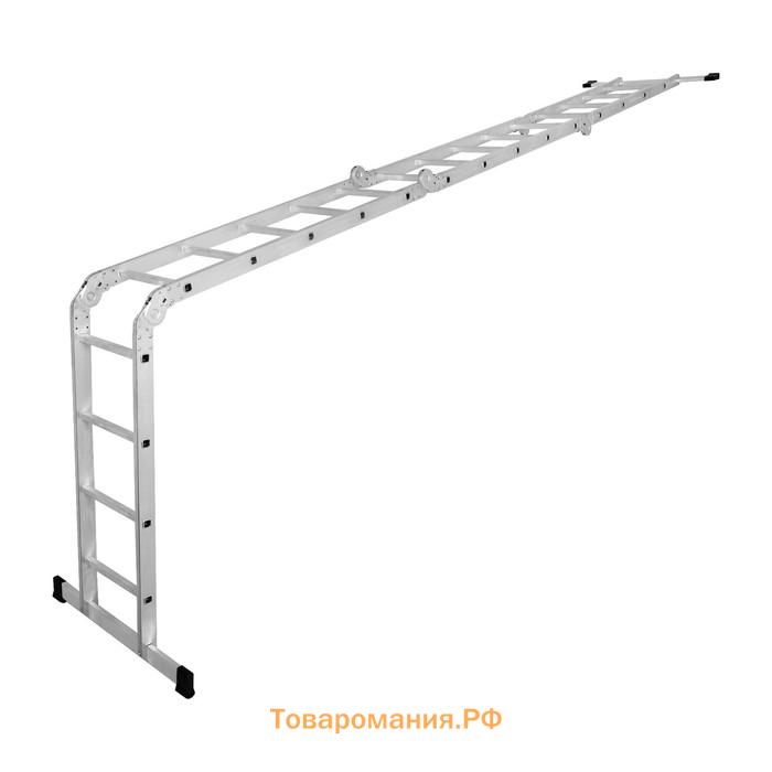 Лестница-трансформер ТУНДРА, алюминиевая, 4×5×5×4 ступени