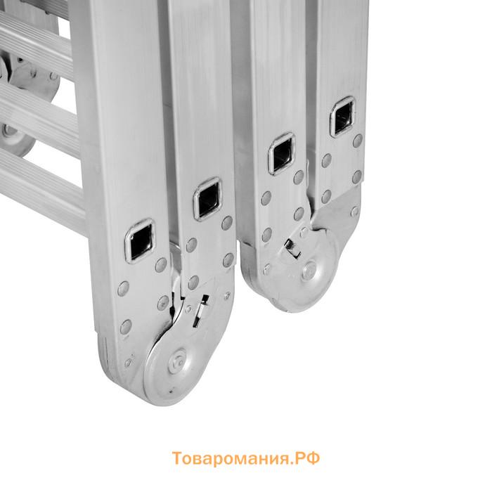 Лестница-трансформер ТУНДРА, алюминиевая, 4×5×5×4 ступени