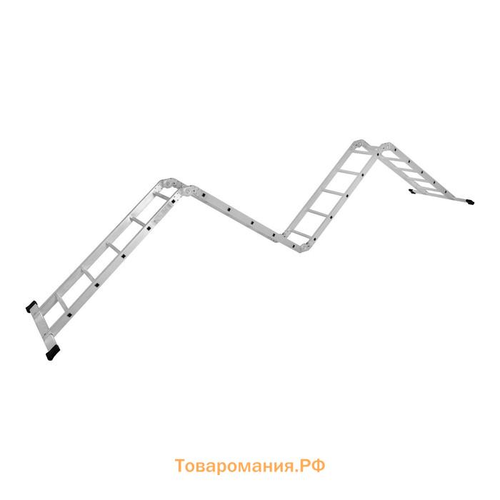 Лестница-трансформер ТУНДРА, алюминиевая, 4×5 ступени