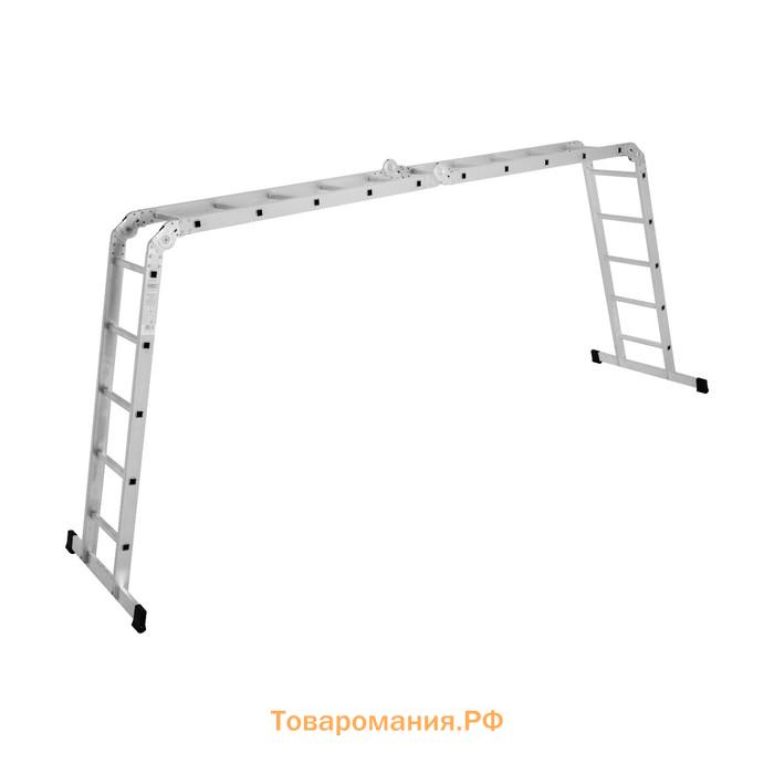 Лестница-трансформер ТУНДРА, алюминиевая, 4×5 ступени