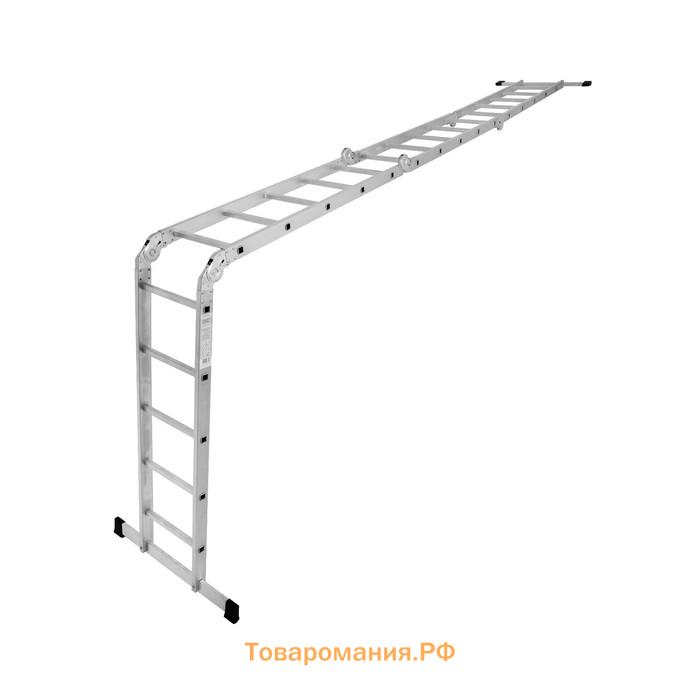 Лестница-трансформер ТУНДРА, алюминиевая, 4×5 ступени