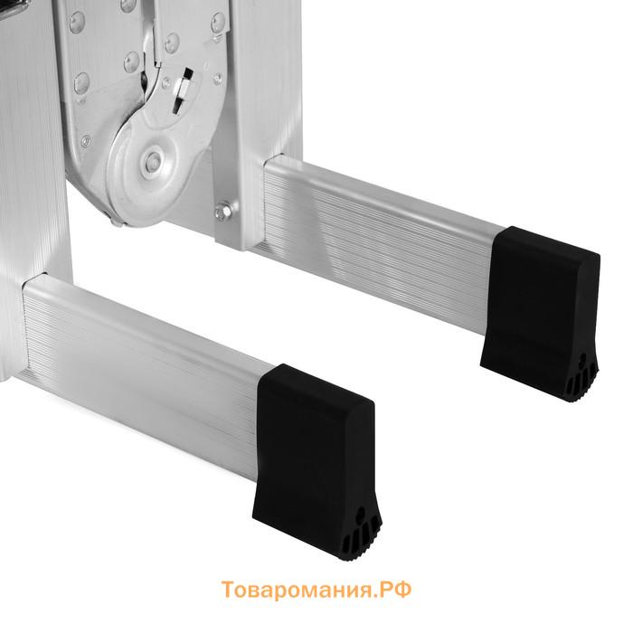 Лестница-трансформер ТУНДРА, алюминиевая, 4×5 ступени