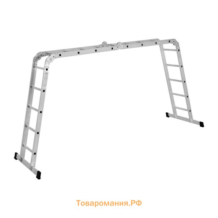 Лестница-трансформер ТУНДРА, алюминиевая, 5×4×4×5 ступени