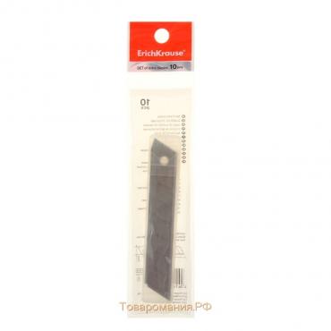 Лезвия для канцелярского ножа ErichKrause, 18 мм, 10 штук, в пластиковом контейнере