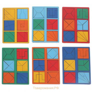 «Сложи квадрат», 2 уровень (мини), цвета МИКС