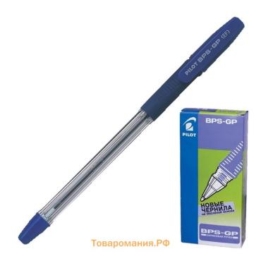 Ручка шариковая Pilot BPS-GP-EF (L), резиновый упор, 0.5мм, масляная основа, стержень синий