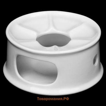 Подставка для подогрева Wilmax, d=13 см, фарфор, белая