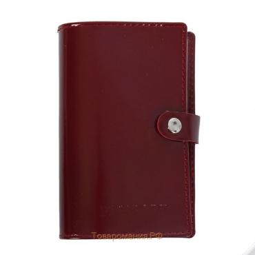 Обложка для паспорта на клапане, цвет бордовый