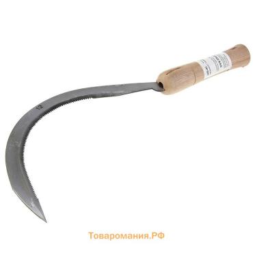 Серп «Травник», 12" (30.5 см), толщина лезвия 2 мм, рукоять дерево, Greengo