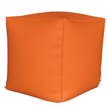 Пуфик Куб 35 см, ткань оксфорд, цвет оранжевый