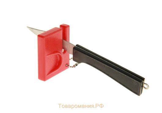 Точилка для ножей керамическая, 1×5×5 см, цвет чёрный