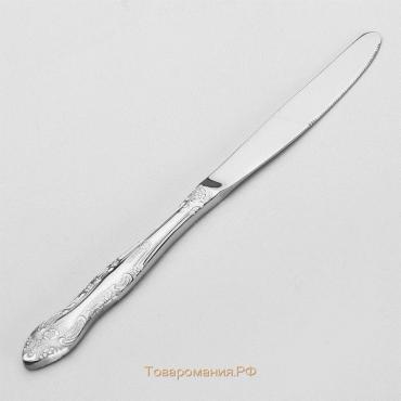 Нож столовый «Тройка», h=21,5 см, тощниа 2 мм, цвет серебряный