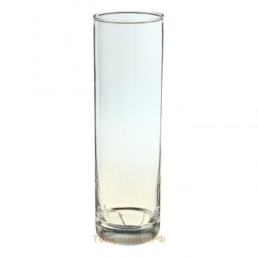 Ваза Флора d-7.5см; h=26,5 см (толщина стекла 2,2 мм) прозрачная