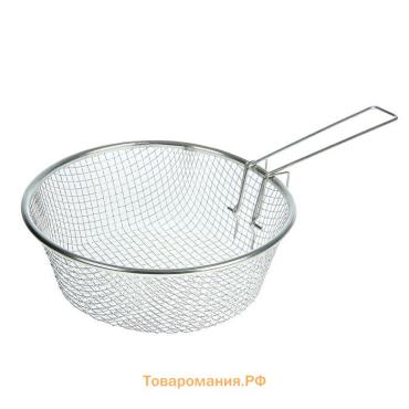 Фритюрница , d=22 см, со съёмной ручкой, серебристая