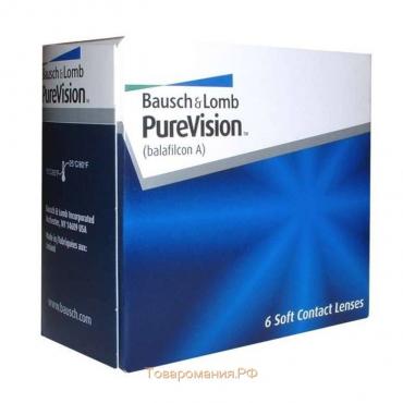 Контактные линзы Pure Vision, 5,5/8,6, в наборе 6 шт.