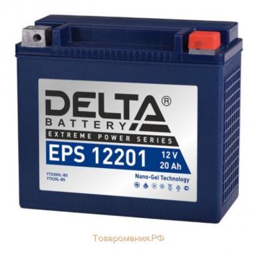 Аккумуляторная батарея Delta EPS 12201 (YTX20HL-BS, YTX20L-BS) 12 В, 20 Ач обратная (- +)