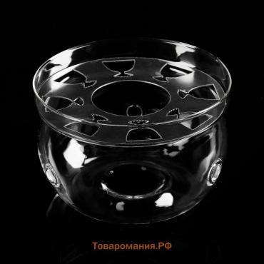 Подставка-подогрев под чайник  «Огонёк», d=13 см, стекло
