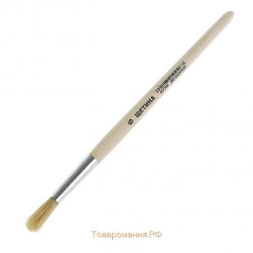 Кисть Щетина круглая № 6 (диаметр обоймы 6 мм; длина волоса 22 мм), деревянная ручка, Calligrata