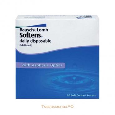 Контактные линзы - Soflens Daily Disposable, -2,25/8,6, в наборе 90шт