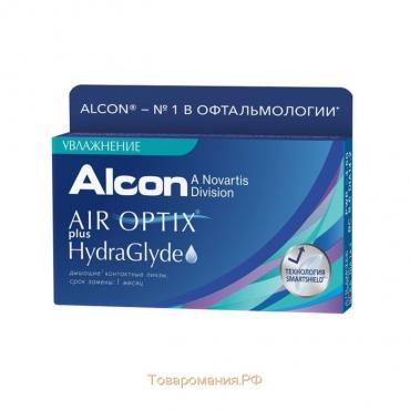 Контактные линзы - Air Optix Plus HydraGlyde, -1.25/8,6, в наборе 6шт