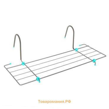 Сушилка для белья на радиатор, 45×23,5×18 см, серая