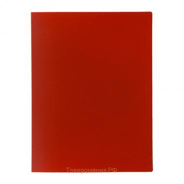 Папка с 80 вкладышами А4, 700 мкм, Calligrata, текстура "песок", красная