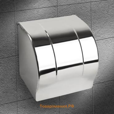 Держатель для туалетной бумаги, без втулки 12×12.5×12 см, хром зеркальный