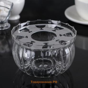 Подставка-подогрев под чайник Magistro «Диана», 12.5×8 см, стекло