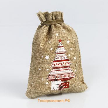 Мешок с термонаклейкой «Подарки», 13 х 18 см +/- 1.5 см, Новый год