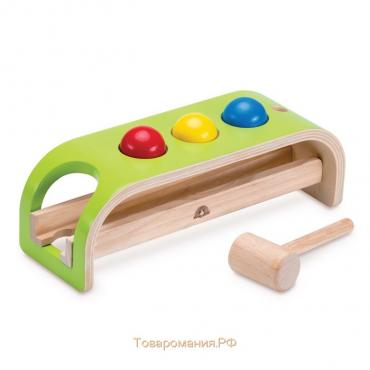 Деревянная игрушка-стучалка с шарами «Покатились»